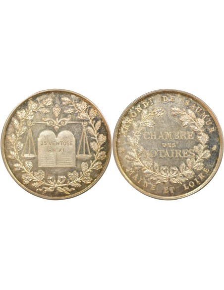 Notaires 1 jeton Argent Corne (ap. 1880)