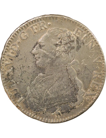 Louis XVI Au Buste Habillé 1 ecu Argent 1789 A - Paris