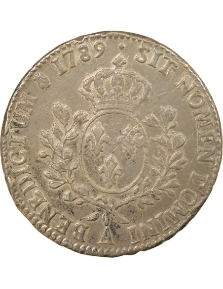 Louis XVI Au Buste Habillé 1 ecu Argent 1789 A - Paris