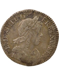 Louis XIV A la Mèche Longue 1/12 ecu Argent 1650 F Angers 2