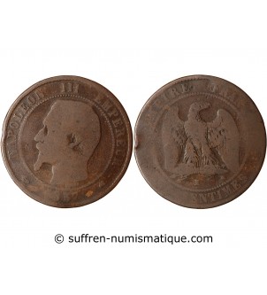 10 CENTIMES NAPOLEON III 1857 K BORDEAUX