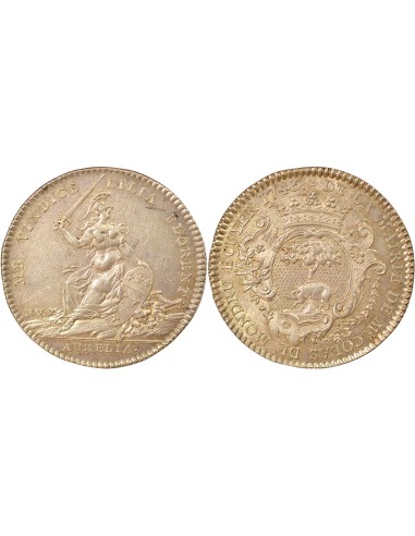 Colas de Mondru Marie d'Orléans 1 jeton Argent 1745