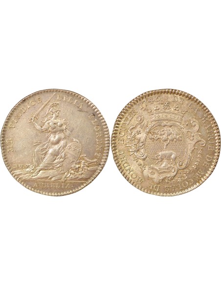 Colas de Mondru Marie d'Orléans 1 jeton Argent 1745