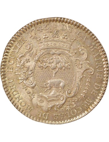 Colas de Mondru Marie d'Orléans 1 jeton Argent 1745