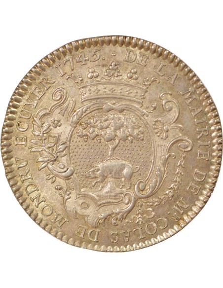 Colas de Mondru Marie d'Orléans 1 jeton Argent 1745