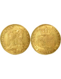 Louis XVI Tête nue 2 louis d'or Or 1786 A - Paris
