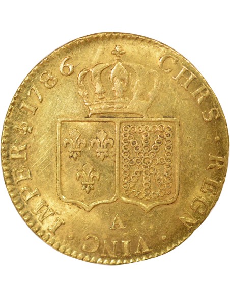 Louis XVI Tête nue 2 louis d'or Or 1786 A - Paris