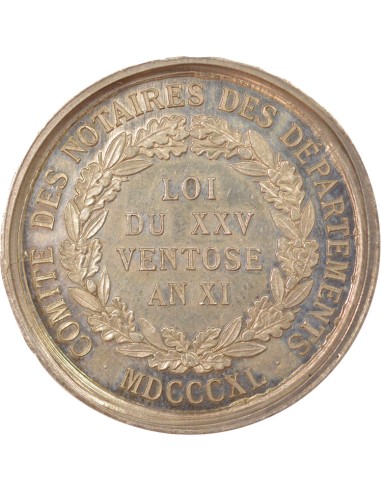 Corps Notarial 1 jeton Argent Abeille (1860-1879)