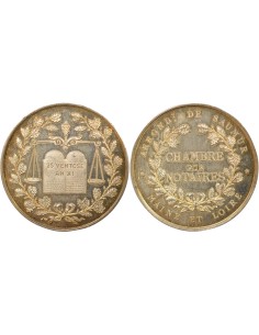Notaires 1 jeton Argent Corne (ap. 1880)
