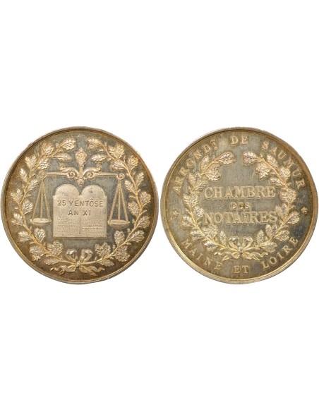 Notaires 1 jeton Argent Corne (ap. 1880)