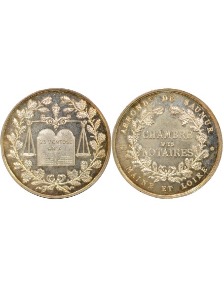 Notaires 1 jeton Argent Corne (ap. 1880)