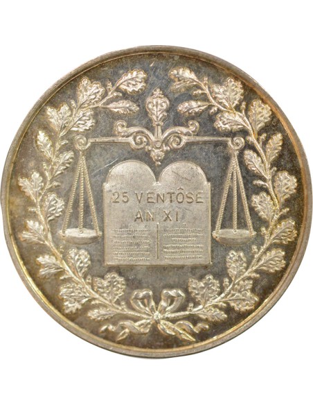 Notaires 1 jeton Argent Corne (ap. 1880)