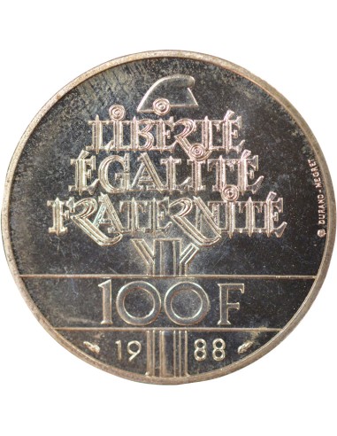 Fraternité 100 francs Argent 1988 Pessac