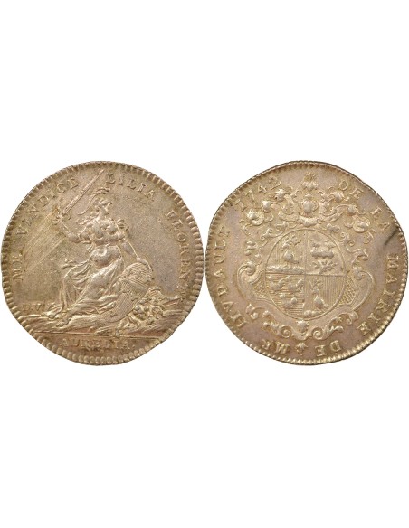 Pierre Etienne Hudault Marie d'Orléans 1 jeton Argent 1742