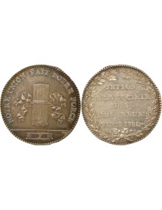 Franc Maçon 1 jeton Argent 1780