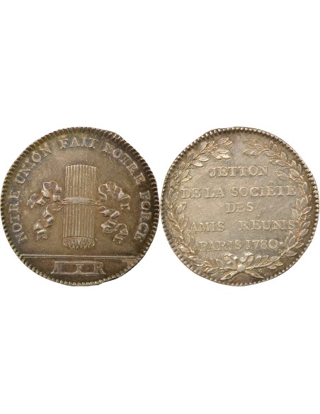 Franc Maçon 1 jeton Argent 1780