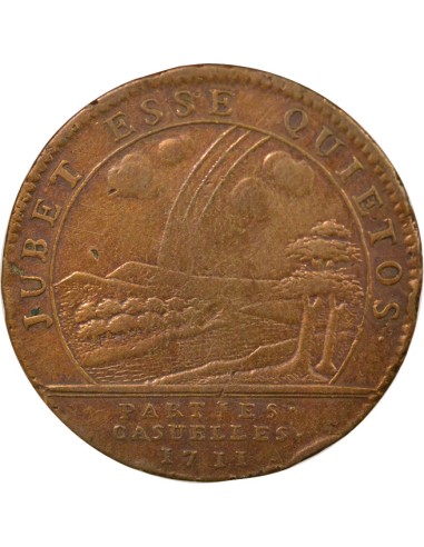 Louis XIV Parties Casuelles 1 jeton Cuivre 1711