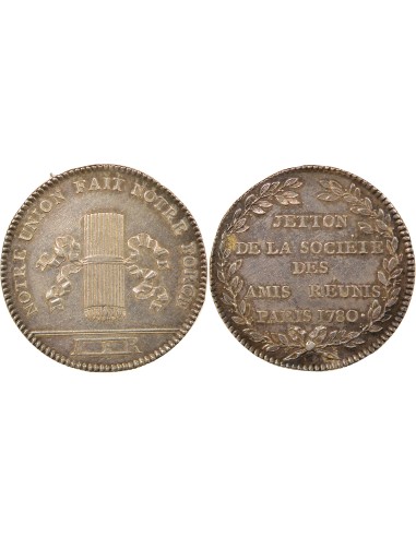 Franc Maçon  1 jeton Argent 1780