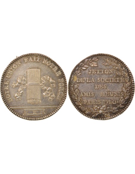 Franc Maçon  1 jeton Argent 1780