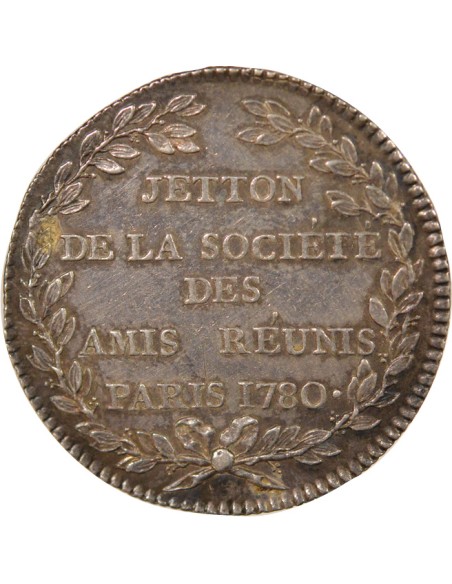 Franc Maçon  1 jeton Argent 1780