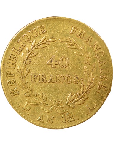 Roi d'Italie Consulat 40 francs Or An 12 A - Paris