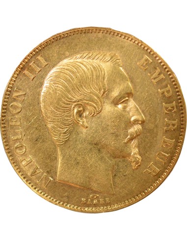 Napoléon III Tête nue 50 francs Or 1857 A - Paris