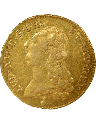 Louis XVI Tête nue 2 louis d'or Or 1790 AA Metz
