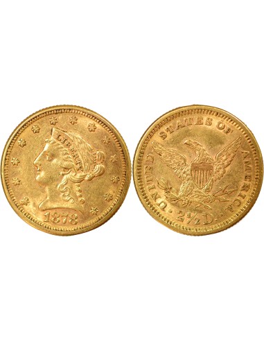 Etats Unis d'Amérique Liberty Head 2.5 dollars Or 1878 Philadelphie