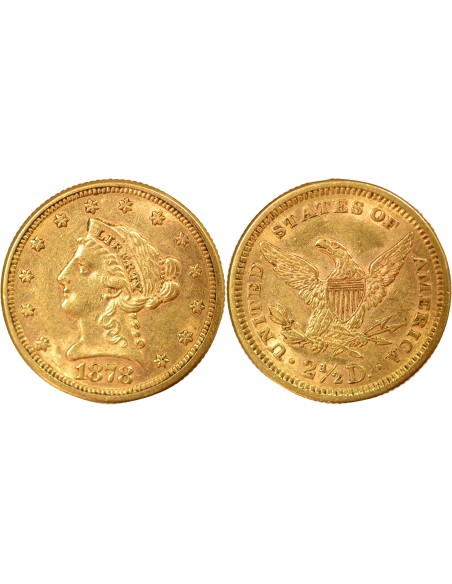 Etats Unis d'Amérique Liberty Head 2.5 dollars Or 1878 Philadelphie