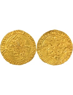 Duché de Bretagne François II de Bretagne 1 cavalier d'or Or 1442-1488 T Nantes