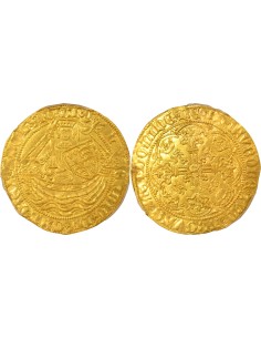 Angleterre Henry VI Lancaster A l'annelet 1 noble Or 1422-1430 Londres