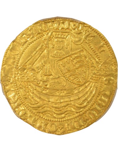 Angleterre Henry VI Lancaster A l'annelet 1 noble Or 1422-1430 Londres