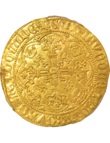 Angleterre Henry VI Lancaster A l'annelet 1 noble Or 1422-1430 Londres