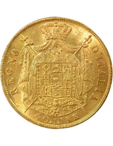 Roi d'Italie 40 lire Or 1811 M Milan