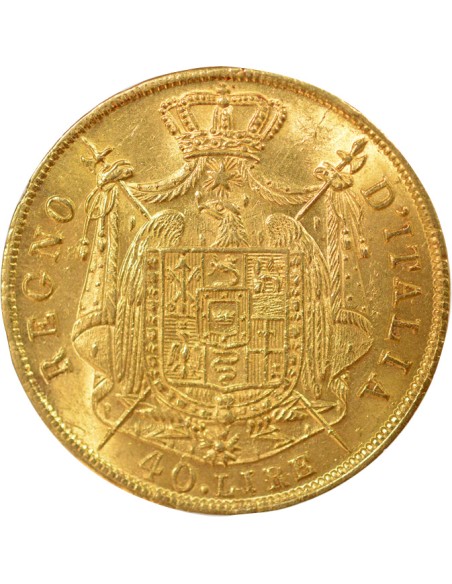 Roi d'Italie 40 lire Or 1811 M Milan