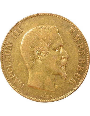 Napoléon III Tête nue 100 francs Or 1857 A - Paris