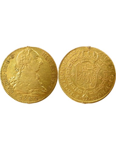 Espagne Charles III d'Espagne 4 escudos Or 1780/79 AI Madrid