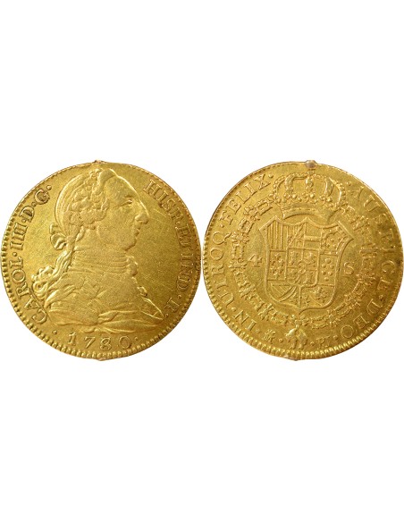 Espagne Charles III d'Espagne 4 escudos Or 1780/79 AI Madrid