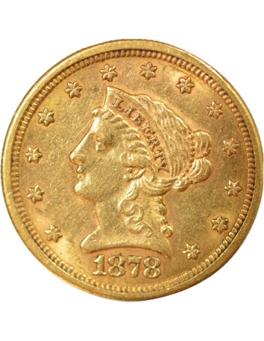 Etats Unis d'Amérique Liberty Head 2.5 dollars Or 1878 S San Francisco