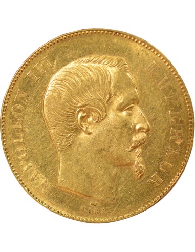Napoléon III Tête nue 50 francs Or 1857 A - Paris