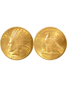 Etats Unis d'Amérique Tête d'Indien 10 dollars Or 1910 Philadelphie