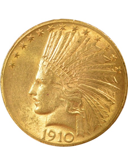 Etats Unis d'Amérique Tête d'Indien 10 dollars Or 1910 Philadelphie