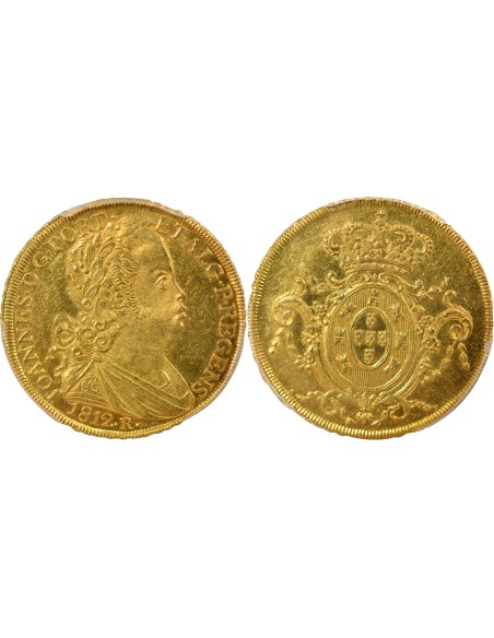 Brésil Jean VI du Portugal 6400 reis Or 1812 R Rio de Janeiro