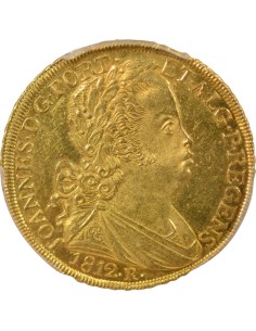 Brésil Jean VI du Portugal 6400 reis Or 1812 R Rio de Janeiro 2