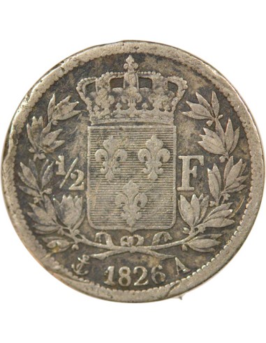 Charles X 1/2 franc Argent 1826 A - Paris