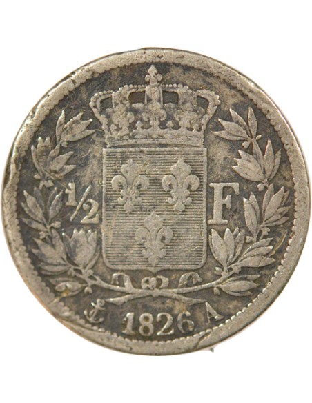 Charles X 1/2 franc Argent 1826 A - Paris