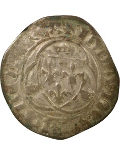 Louis XI A la Couronne 1 blanc Billon 1461-1483 B Rouen 2