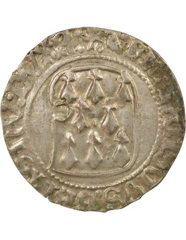 Duché de Bretagne François II de Bretagne A la Targe 1 blanc Billon 1458-1488 9 Rennes