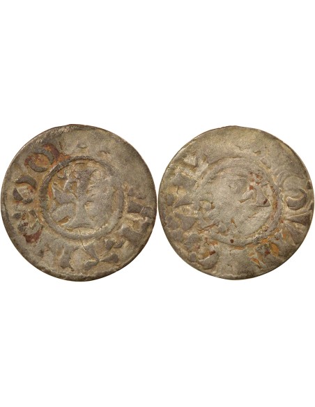 Duché de Bretagne Étienne I de Penthièvre Au nom d'Etienne I 1 denier Billon 1138-1184 Guingamp