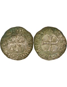Duché de Bretagne François II de Bretagne A la Targe 1 blanc Billon 1458-1488 9 Rennes